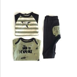 0-3M Baby Boy 3 Piece Set